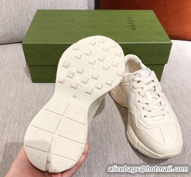 Top Quality Gucci Rhyton Sneakers in Chinese Ox Years Leather 031150 White/Red