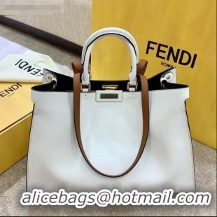 Famous Brand Fendi Large Peekaboo X-Tote Bag FD1903 White 2021