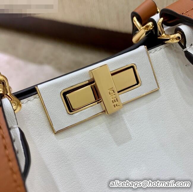 Famous Brand Fendi Large Peekaboo X-Tote Bag FD1903 White 2021