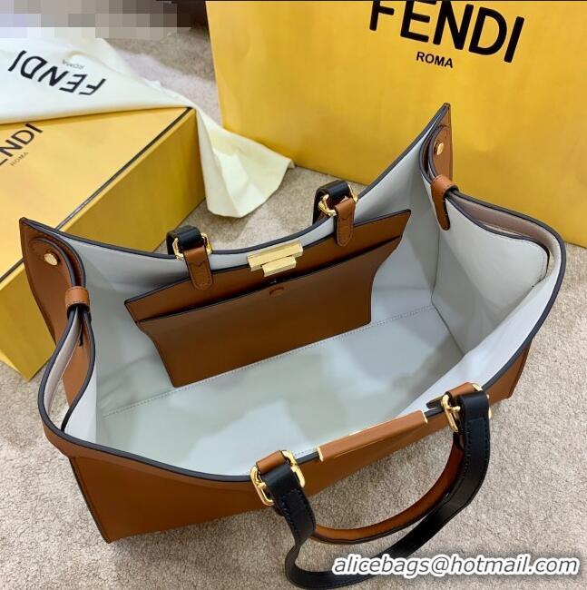 Buy Discount Fendi Large Peekaboo X-Tote Bag FD1903 Brown 2021