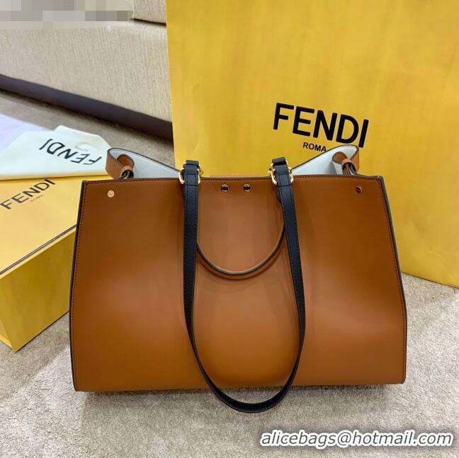 Buy Discount Fendi Large Peekaboo X-Tote Bag FD1903 Brown 2021