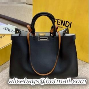 Unique Grade Fendi Large Peekaboo X-Tote Bag FD1903 Black 2021