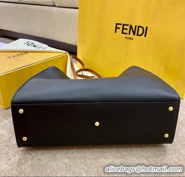 Unique Grade Fendi Large Peekaboo X-Tote Bag FD1903 Black 2021