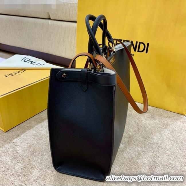 Unique Grade Fendi Large Peekaboo X-Tote Bag FD1903 Black 2021