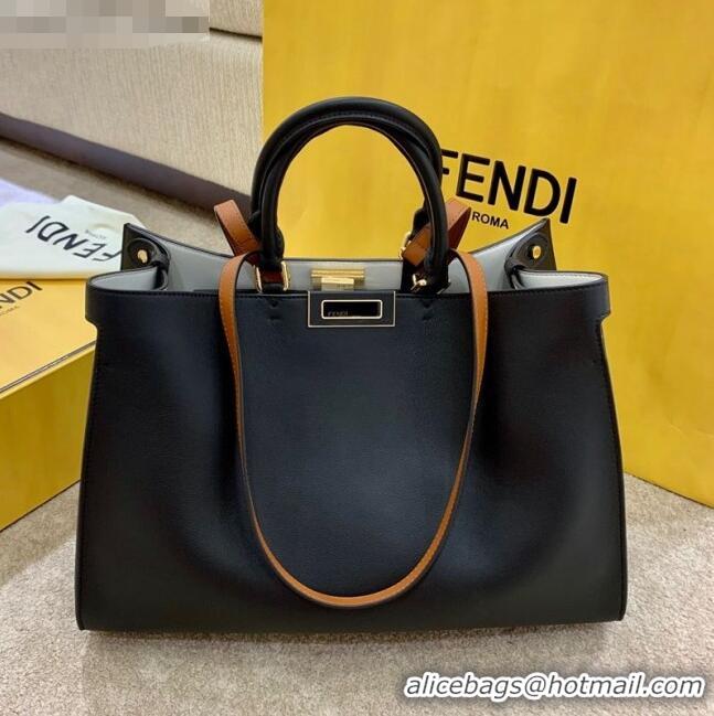 Unique Grade Fendi Large Peekaboo X-Tote Bag FD1903 Black 2021