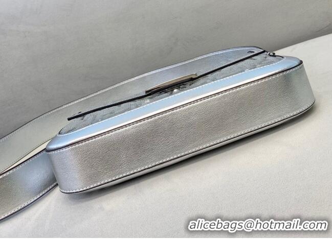 Good Product Fendi Baguette Medium Bag FF Sequins FD1910 Silver 2021