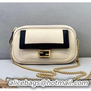 Best Price Fendi Easy 2 Baguette Chain Mini Bag FD2001 White 2021