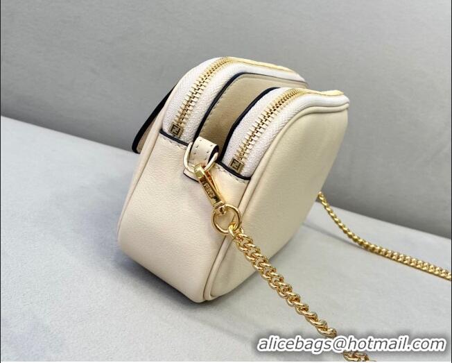 Best Price Fendi Easy 2 Baguette Chain Mini Bag FD2001 White 2021