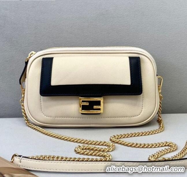 Best Price Fendi Easy 2 Baguette Chain Mini Bag FD2001 White 2021