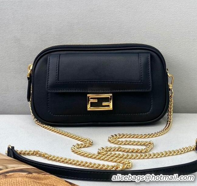 Well Crafted Fendi Easy 2 Baguette Chain Mini Bag FD2001 Black 2021