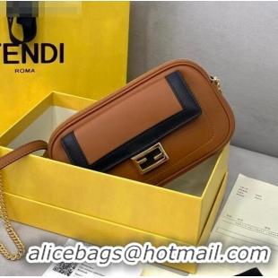 Buy Discount Fendi Easy 2 Baguette Chain Mini Bag FD2001 Brown 2021