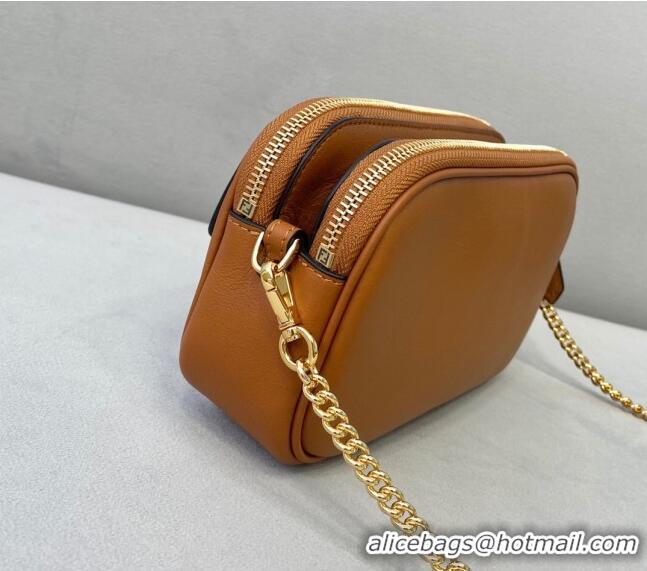 Buy Discount Fendi Easy 2 Baguette Chain Mini Bag FD2001 Brown 2021