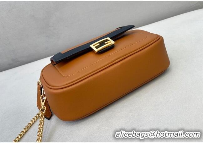 Buy Discount Fendi Easy 2 Baguette Chain Mini Bag FD2001 Brown 2021