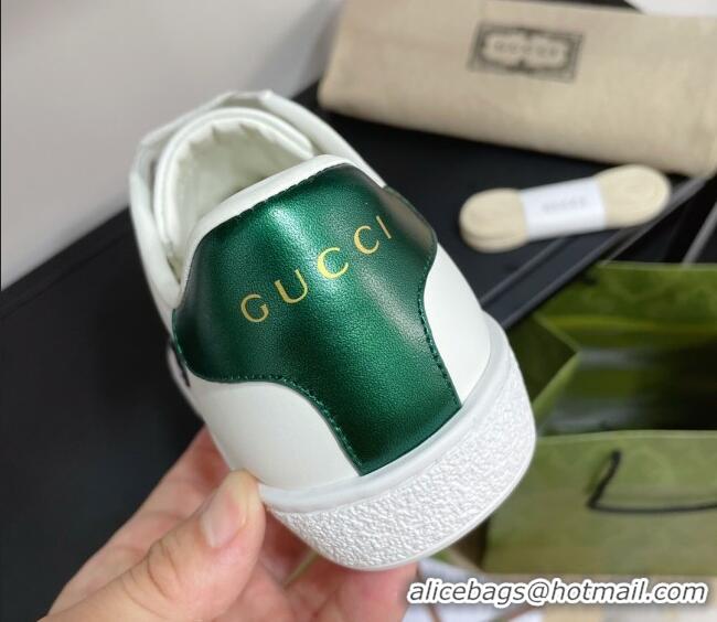 Low Price Gucci Ace Sneakers in Bear Leather 1033011 White