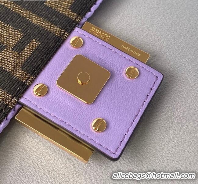 Promotional Fendi Raffia Baguette Medium Bag FD2010 Purple 2021