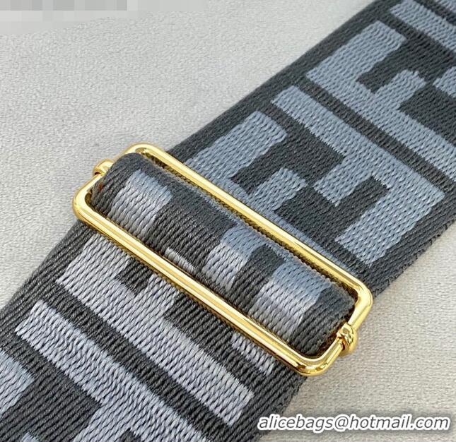 Good Taste Fendi Strap You Shoulder Strap in FD2013 Steel Grey FF Ribbon 2021