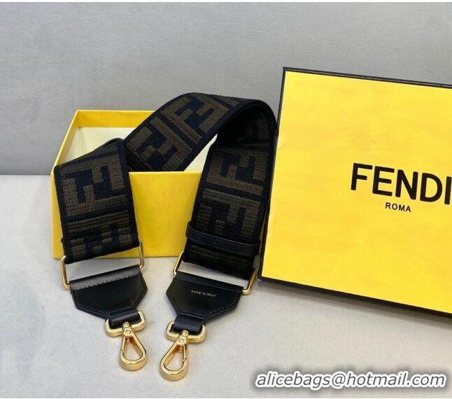 Cheap Fendi Strap You Shoulder Strap in FD2013 Khaki FF Ribbon 2021