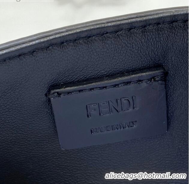 Best Price Fendi Nano Baguette Charm in FD2017 Black Grained Leather 2021