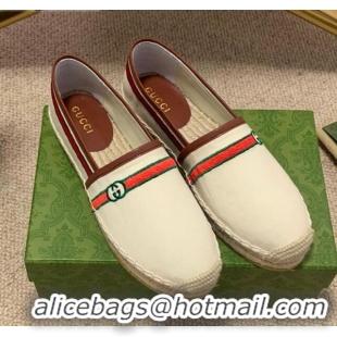 New Style Gucci Epilogue Canvas Web Espadrilles 331107 White