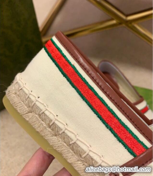 New Style Gucci Epilogue Canvas Web Espadrilles 331107 White