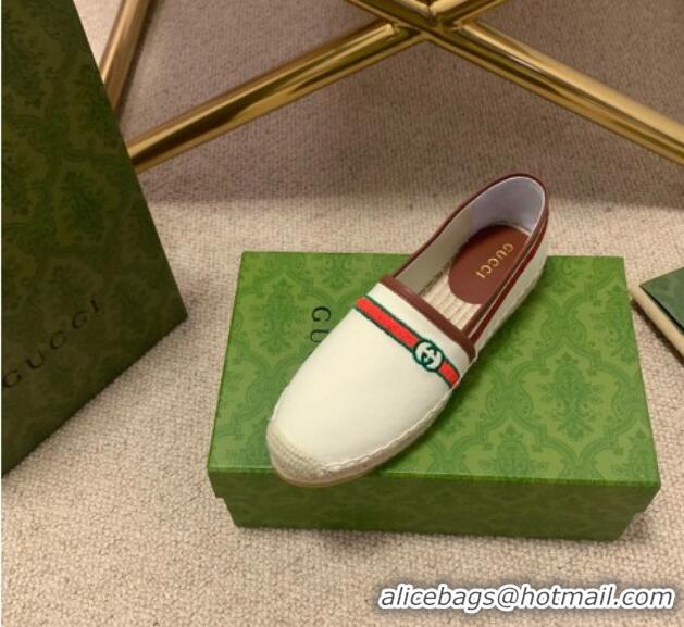 New Style Gucci Epilogue Canvas Web Espadrilles 331107 White