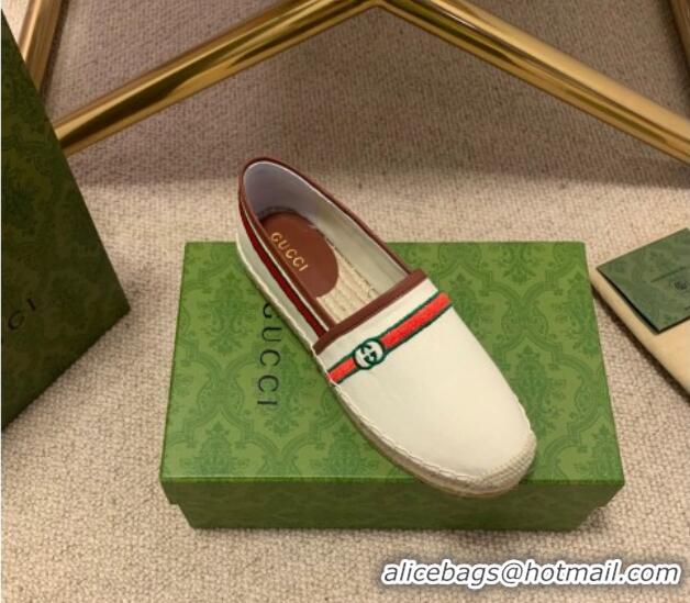 New Style Gucci Epilogue Canvas Web Espadrilles 331107 White