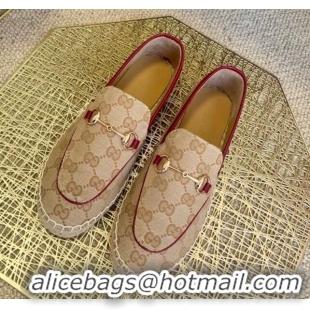 Low Cost Gucci Jordaan GG Canvas Espadrilles 331123 Red