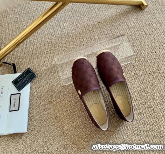 Low Cost Gucci GG Canvas Espadrilles 331123 Brown