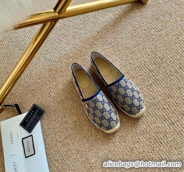 Popular Gucci GG Canvas Espadrilles 331128 Blue 2021