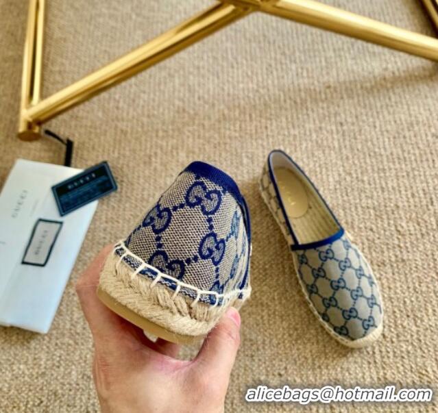 Popular Gucci GG Canvas Espadrilles 331128 Blue 2021