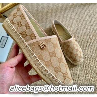 Best Product Gucci GG Canvas Espadrilles 331128 Beige 2021