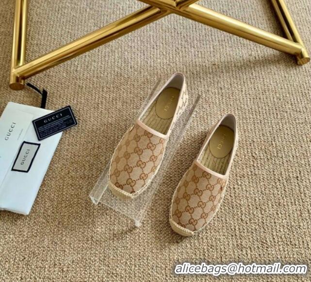 Best Product Gucci GG Canvas Espadrilles 331128 Beige 2021