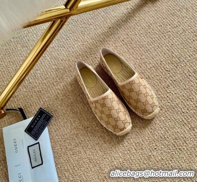 Best Product Gucci GG Canvas Espadrilles 331128 Beige 2021