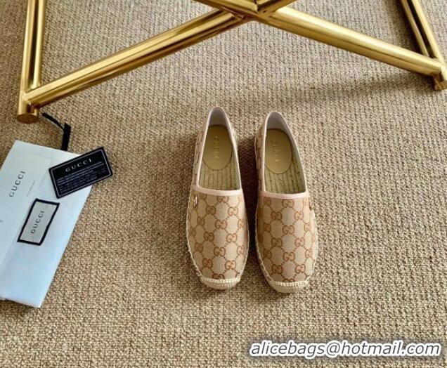 Best Product Gucci GG Canvas Espadrilles 331128 Beige 2021