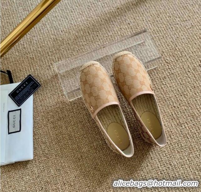 Best Product Gucci GG Canvas Espadrilles 331128 Beige 2021