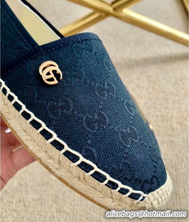 Top Grade Gucci GG Canvas Espadrilles 331128 Black 2021