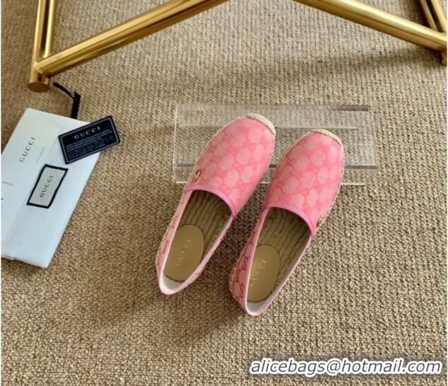 Hot Sale Gucci GG Canvas Espadrilles 331128 Pink 2021