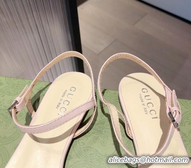 Best Design Gucci Sequin GG Strap Flat Sandals 040948 Pink/Silver 2021