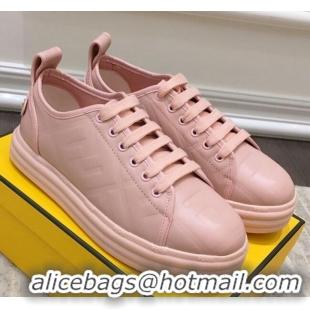 Pretty Style Fendi Rise FF Leather Sneakers 033195 Pink