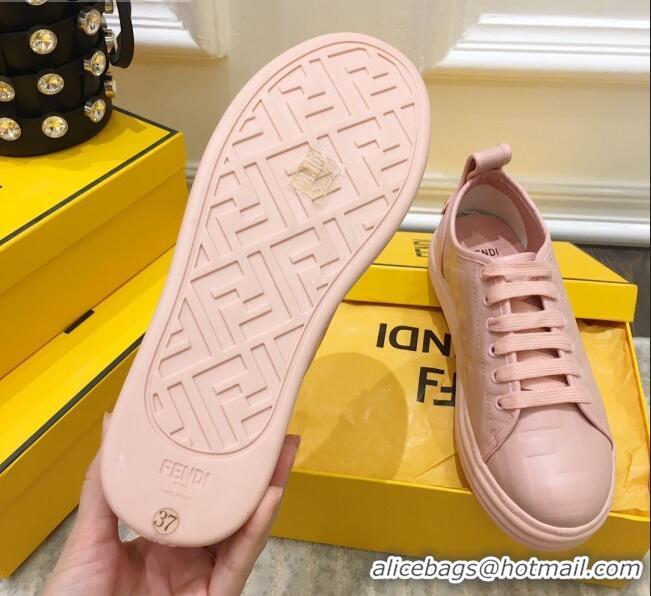 Pretty Style Fendi Rise FF Leather Sneakers 033195 Pink