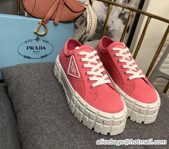 New Arrivals Prada Nylon Platform Sneakers 022618 Pink 2021