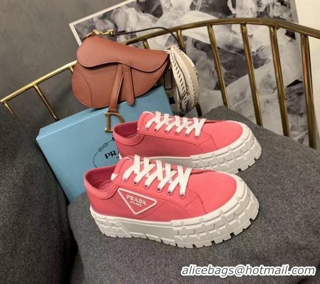 New Arrivals Prada Nylon Platform Sneakers 022618 Pink 2021