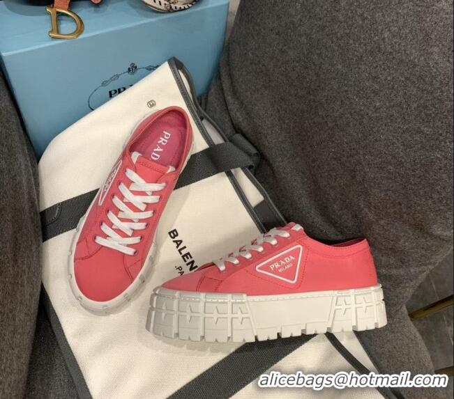 New Arrivals Prada Nylon Platform Sneakers 022618 Pink 2021