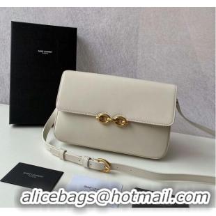 Top Quality YSL LE MAILLON SATCHEL IN SMOOTH LEATHER 6497952 White