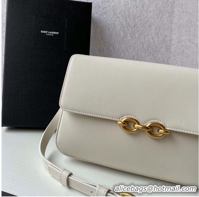 Top Quality YSL LE MAILLON SATCHEL IN SMOOTH LEATHER 6497952 White