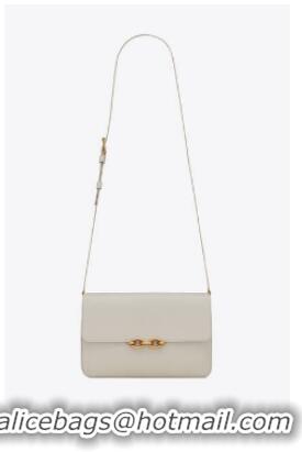 Top Quality YSL LE MAILLON SATCHEL IN SMOOTH LEATHER 6497952 White