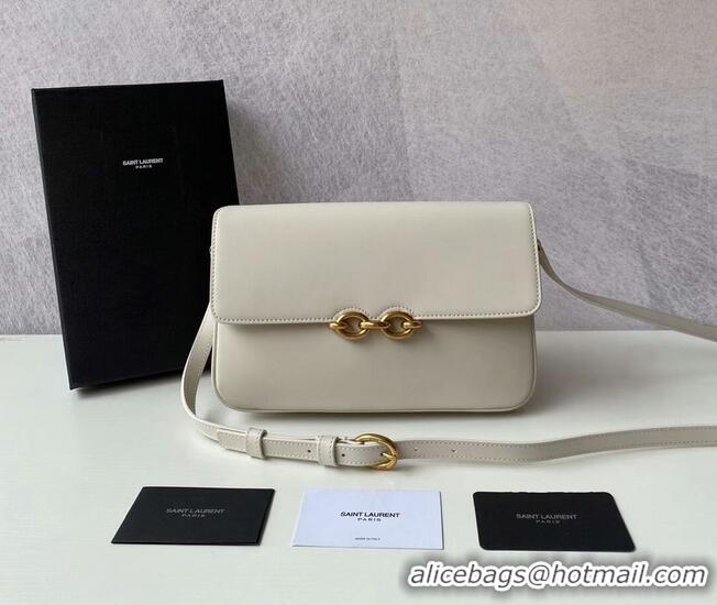 Top Quality YSL LE MAILLON SATCHEL IN SMOOTH LEATHER 6497952 White