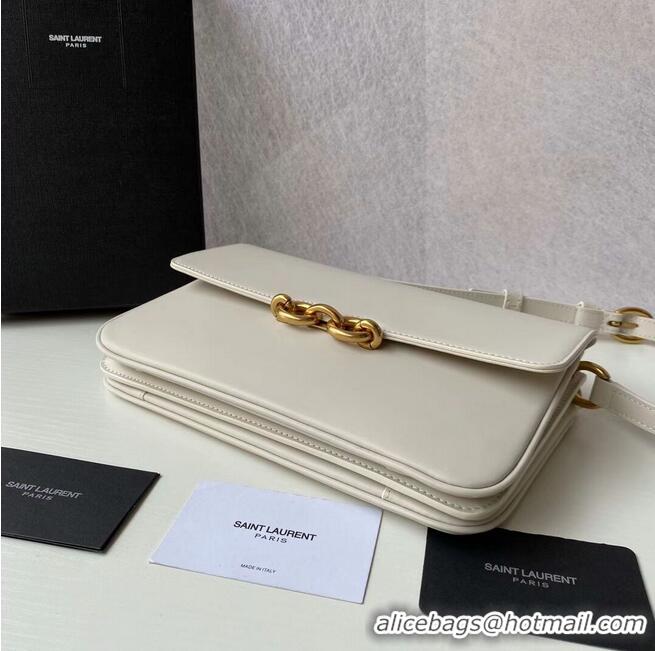 Top Quality YSL LE MAILLON SATCHEL IN SMOOTH LEATHER 6497952 White