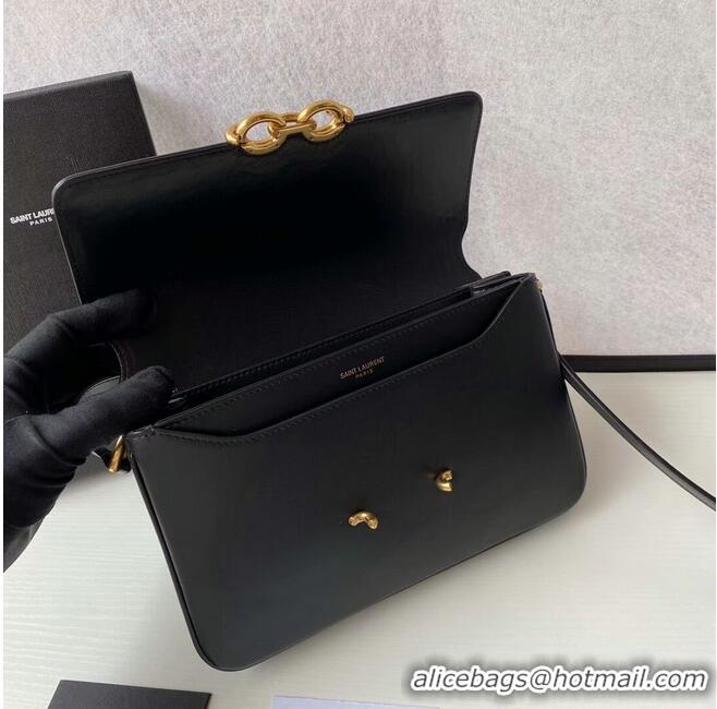 Top Grade YSL LE MAILLON SATCHEL IN SMOOTH LEATHER 6497952 Black