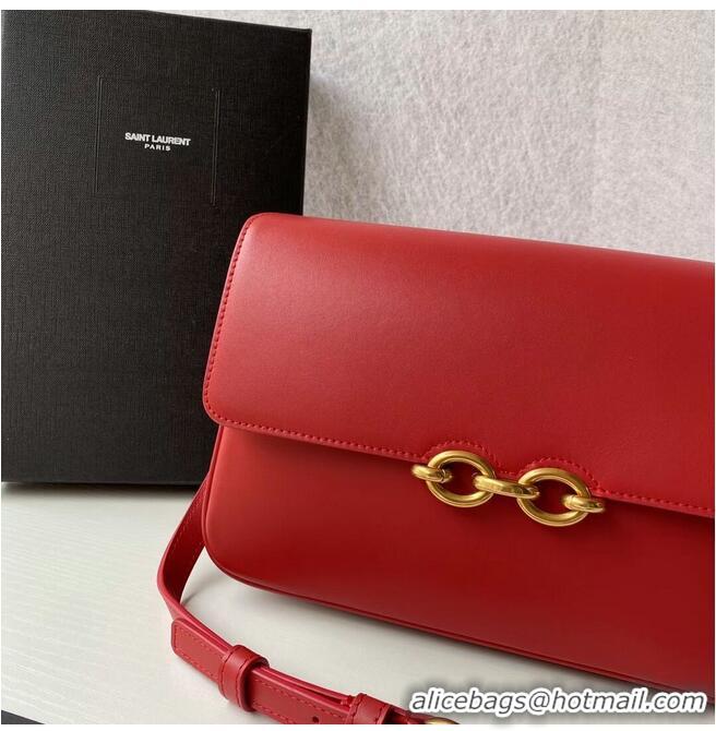 Cheapest YSL LE MAILLON SATCHEL IN SMOOTH LEATHER 6497952 Red